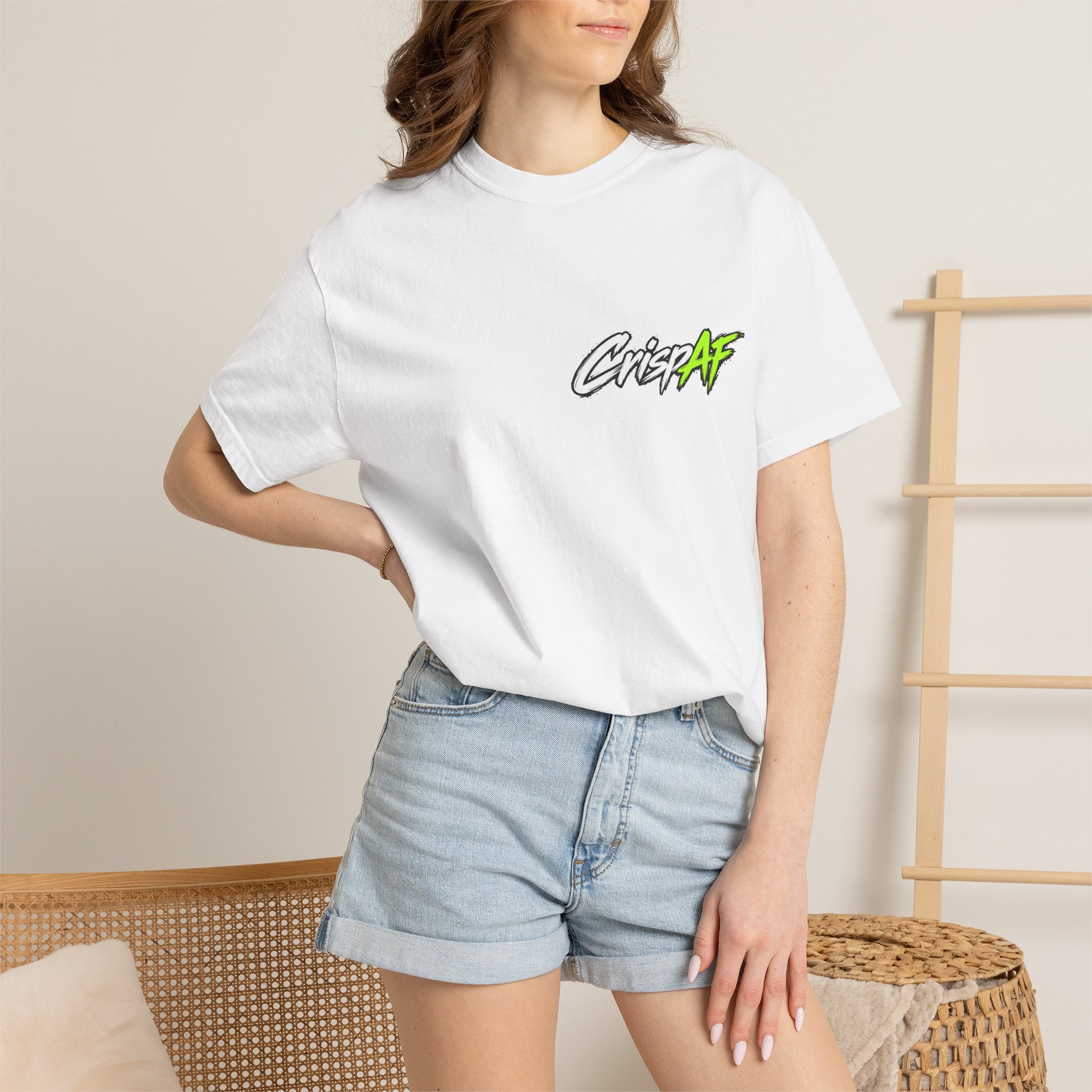 CirerAF Script Logo T-shirt | Small Chest Graphic, White Tee - Image 4