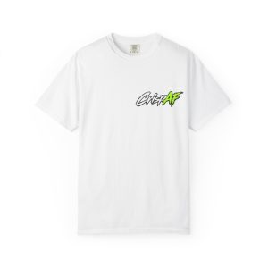 CirerAF Script Logo T-shirt | Small Chest Graphic, White Tee