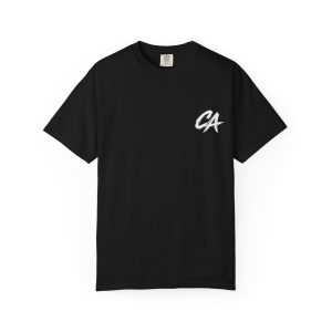 CA Script Chest Logo T-Shirt — Vintage Maroon Casual Tee